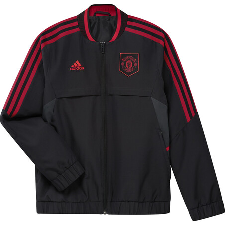 Veste survêtement junior Manchester United Anthem noir rouge 2022/23