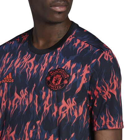 Maillot avant match Manchester United rouge noir 2021/22