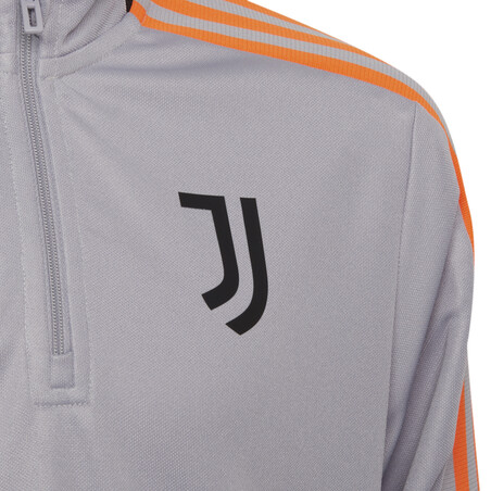 Sweat zippé junior Juventus gris orange 2021/22