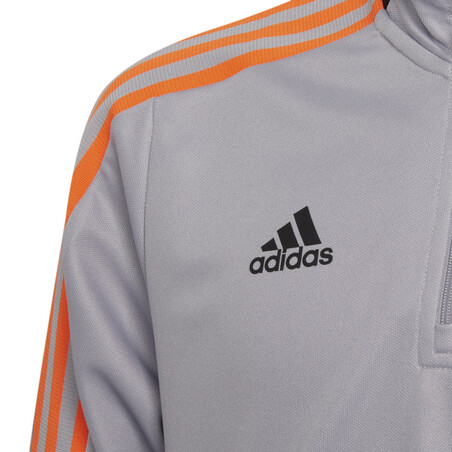 Sweat zippé junior Juventus gris orange 2021/22