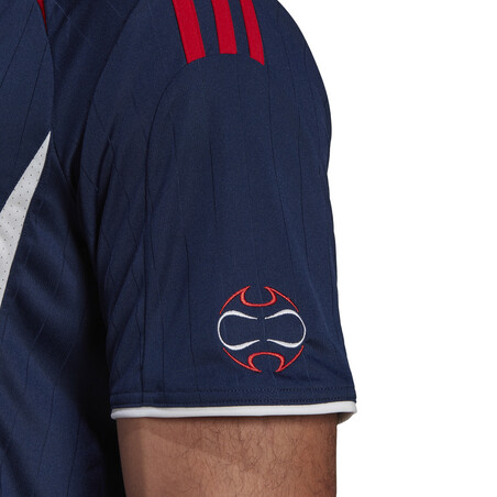 Maillot entraînement Bayern Munich rétro bleu rouge 2021/22