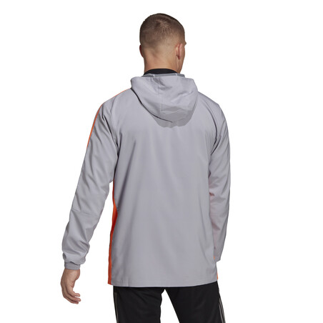 Veste survêtement à capuche Juventus gris orange 2021/22