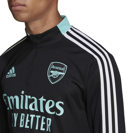 Sweat zippé Arsenal noir vert 2021/22