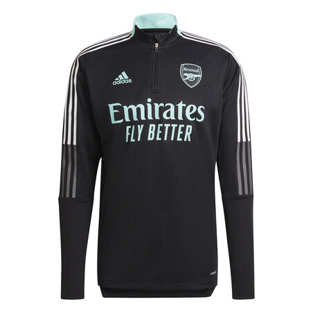 Sweat zippé Arsenal noir vert 2021/22
