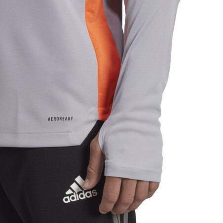 Sweat zippé Juventus gris orange 2021/22