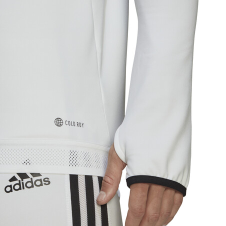 Sweat zippé col montant Real Madrid blanc noir 2022/23