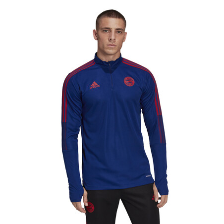 Sweat zippé Bayern Munich bleu rouge 2021/22