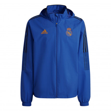 Veste imperméable Real Madrid bleu orange 2021/22
