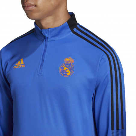 Sweat zippé Real Madrid bleu orange 2021/22