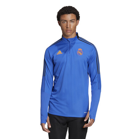 Sweat zippé Real Madrid bleu orange 2021/22