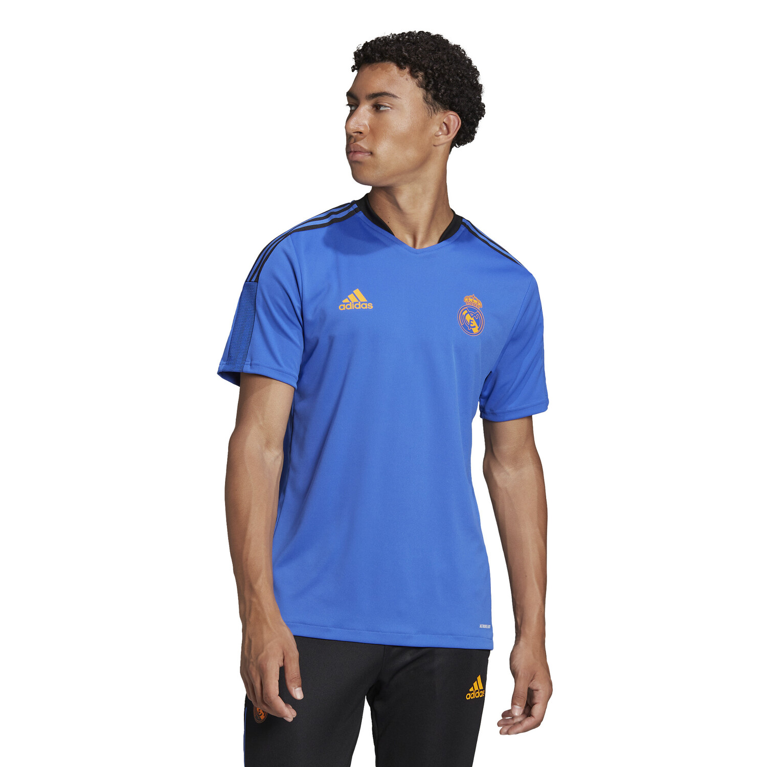 Maillot entraînement Real Madrid bleu orange 2021/22 sur Foot.fr