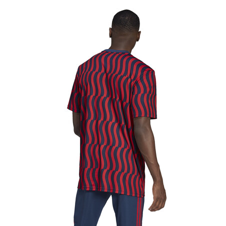 Maillot avant match Bayern Munich rouge bleu 2021/22