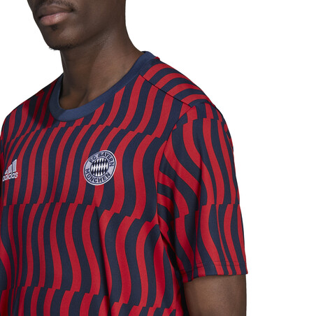 Maillot avant match Bayern Munich rouge bleu 2021/22