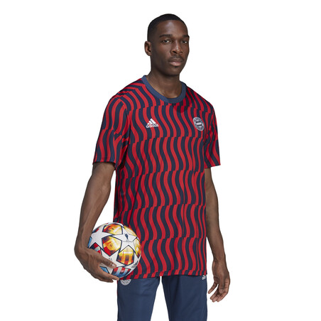 Maillot avant match Bayern Munich rouge bleu 2021/22