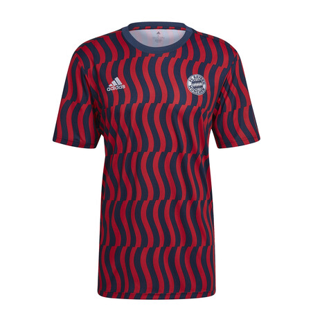 Maillot avant match Bayern Munich rouge bleu 2021/22