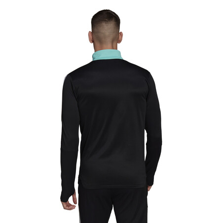 Sweat zippé col montant Arsenal noir vert 2021/22
