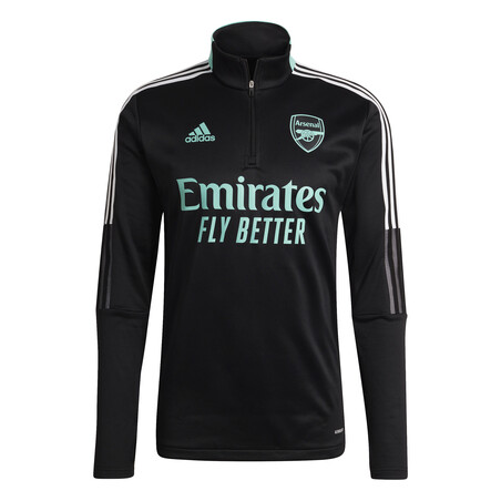 Sweat zippé col montant Arsenal noir vert 2021/22