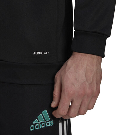 Sweat zippé à capuche Arsenal noir vert 2021/22