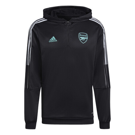 Sweat zippé à capuche Arsenal noir vert 2021/22