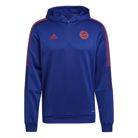 Sweat zippé à capuche Bayern Munich bleu rouge 2021/22