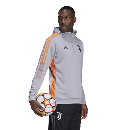 Sweat à capuche Juventus gris orange 2021/22
