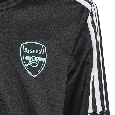 Sweat zippé à capuche junior Arsenal noir vert 2021/22