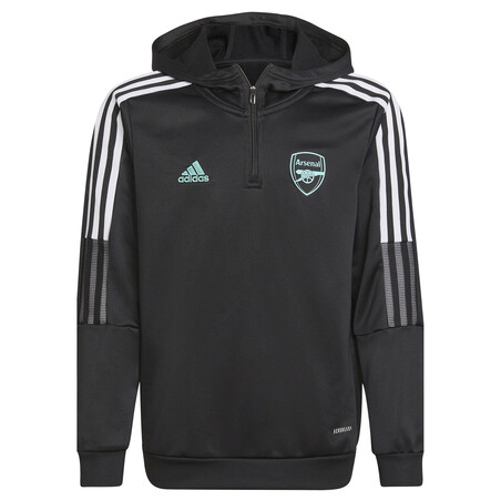 Sweat zippé à capuche junior Arsenal noir vert 2021/22