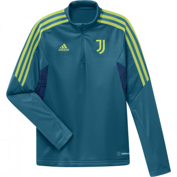 Sweat zippé junior Juventus bleu vert 2022/23