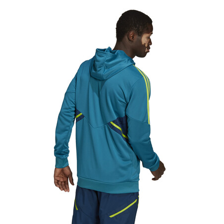 Sweat zippé à capuche Juventus bleu vert 2022/23