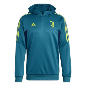 Sweat zippé à capuche Juventus bleu vert 2022/23