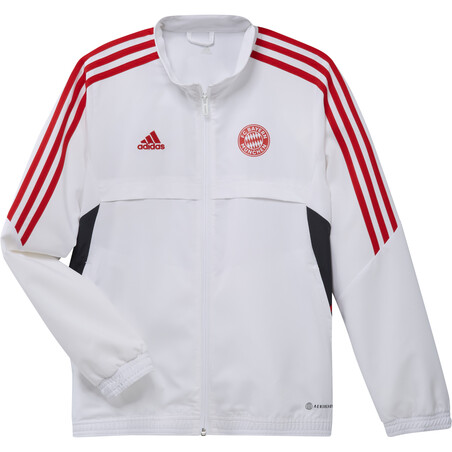 Veste survêtement junior Bayern Munich woven blanc rouge 2022/23