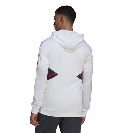 Sweat zippé à capuche Bayern Munich blanc rouge 2022/23