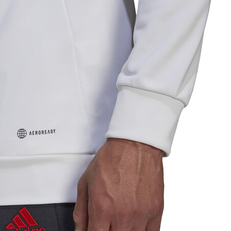 Sweat zippé à capuche Bayern Munich blanc rouge 2022/23