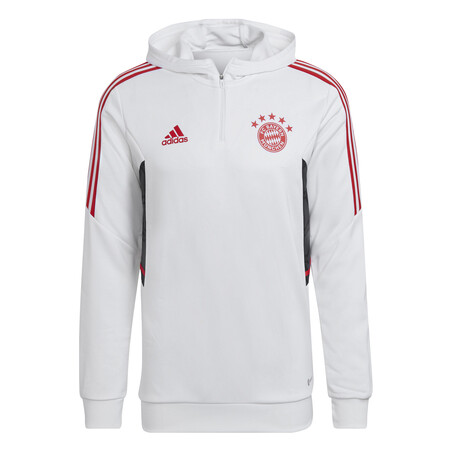 Sweat zippé à capuche Bayern Munich blanc rouge 2022/23
