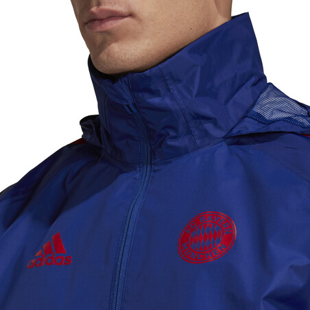 Veste imperméable Bayern Munich bleu rouge 2021/22