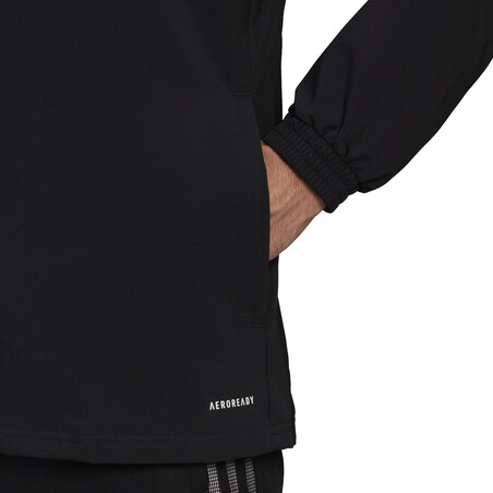 Veste survêtement à capuche Arsenal noir vert 2021/22