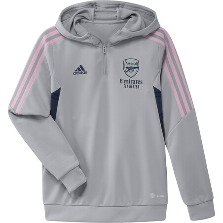 Sweat zippé à capuche junior Arsenal gris rose 2022/23