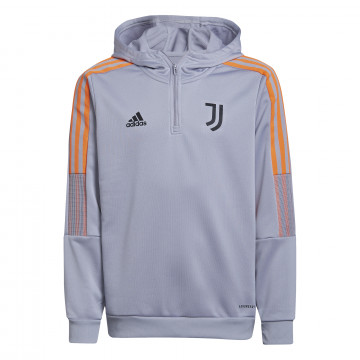 Sweat à capuche junior Juventus gris orange 2021/22