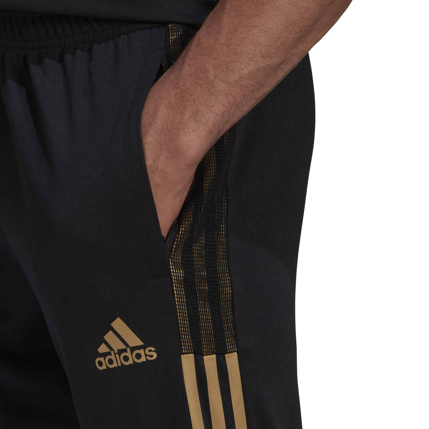 Pantalon adidas store noir et or