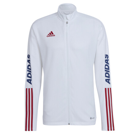 Veste survêtement adidas Tiro bleu blanc rouge