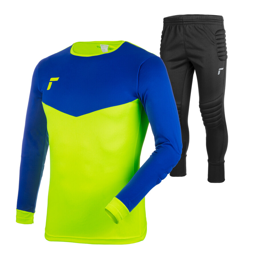 Tenue gardien junior Reusch bleu jaune sur Foot
