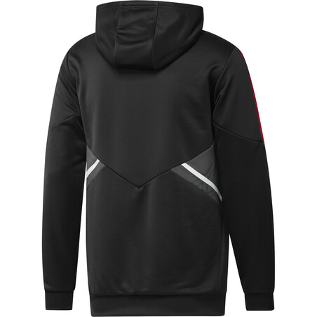 Sweat zippé à capuche Manchester United noir rouge 2022/23