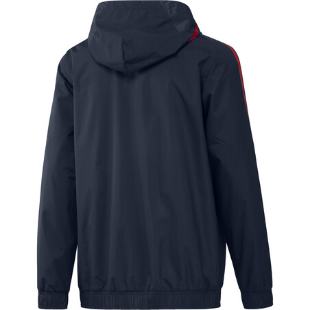 Veste imperméable Arsenal bleu rouge 2022/23