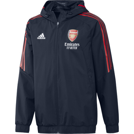 Veste imperméable Arsenal bleu rouge 2022/23