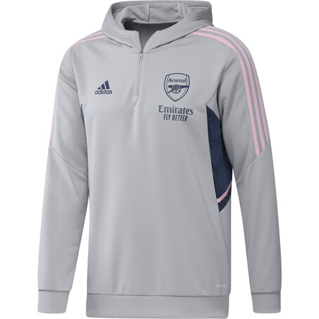 Sweat zippé à capuche Arsenal gris rose 2022/23