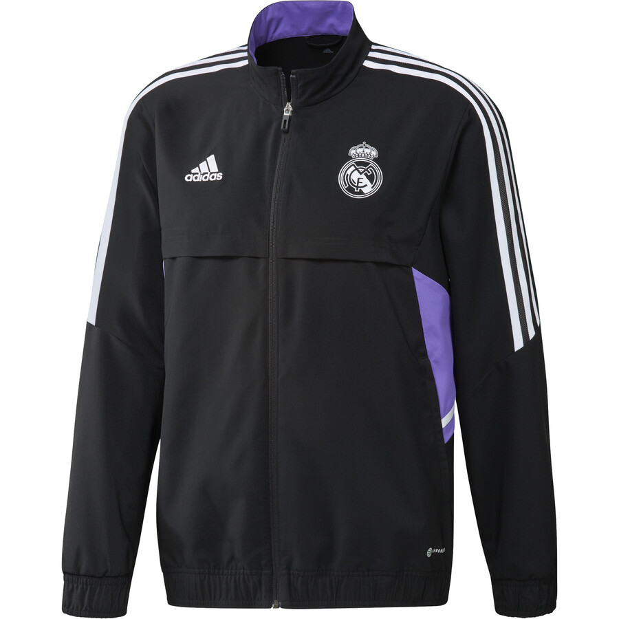 Veste survêtement Real Madrid Anthem noir vert 2022/23 sur Foot.fr