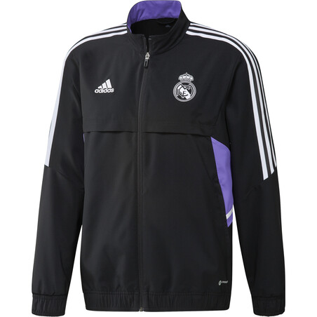 Veste survêtement Real Madrid Woven noir blanc 2022/23