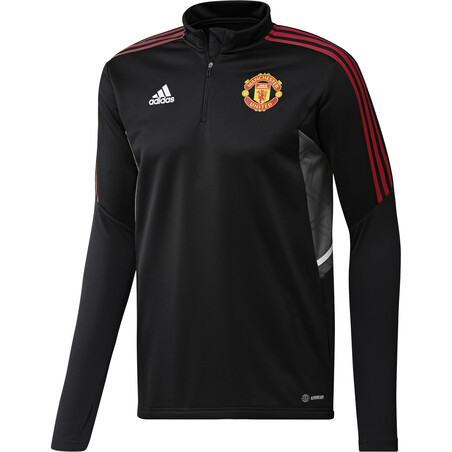 Sweat zippé Manchester United noir rouge 2022/23