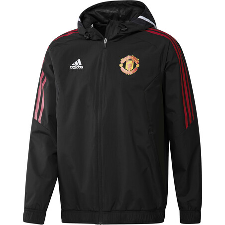 Veste imperméable Manchester United noir rouge 2022/23