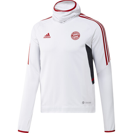 Sweat col montant Bayern Munich blanc rouge 2022/23